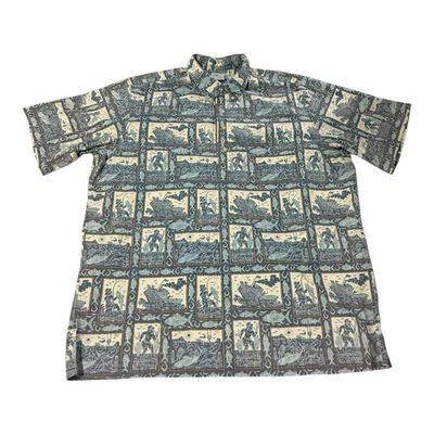 Reyn Spooner винтажный мужской XL редкая печать! Без признаков износа - Изображение 1 из 3