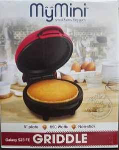 MyMini Personal Elektrische 5" Grillplatte 550 Watt Antihaftbeschichtet - Rot - Bild 1 von 2