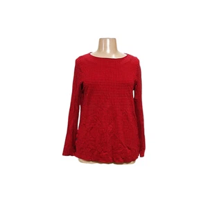 J.JILL Red Window Pane Blouse - Women's XL - Picture 1 of 4