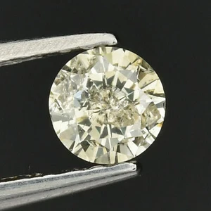 0.22 Cts Untreated Diamond Sparkling Yellow Grey 100% Natural Diamond - Picture 1 of 3