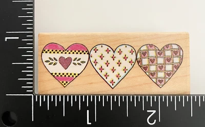 All Night Media Country Heart Border 405E Wood Mounted Rubber Stamp - Image 1 of 3