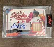 Wade Boggs - 2021 Leaf Art of Sport #1/5 Stroke of Genius Bat Relic Auto Encased