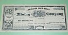 #S68,Excelsior Drift Gold Mining Co 1890 Certyfikat magazynowy. Sacramento CA