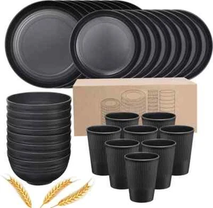 DUOLUV Plates and Bowls Sets for 8, 32-Piece Kitchen Dinnerware Set for 8 Tablew - Picture 1 of 9