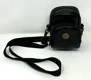 "Bolso bandolera de cuero negro para cámara estuche de transporte 6"" X 4""" - Imagen 1 de 11
