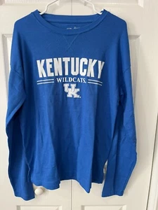 OVB Kentucky Wildcats Crew Thermal Long-Sleeve Blue Shirt Large Mint Condition - Picture 1 of 2