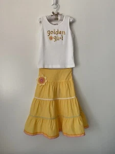 NWT Gymboree Sunflower Fields Girls 3pc Set Top &Skirt Headband 4 - Picture 1 of 6