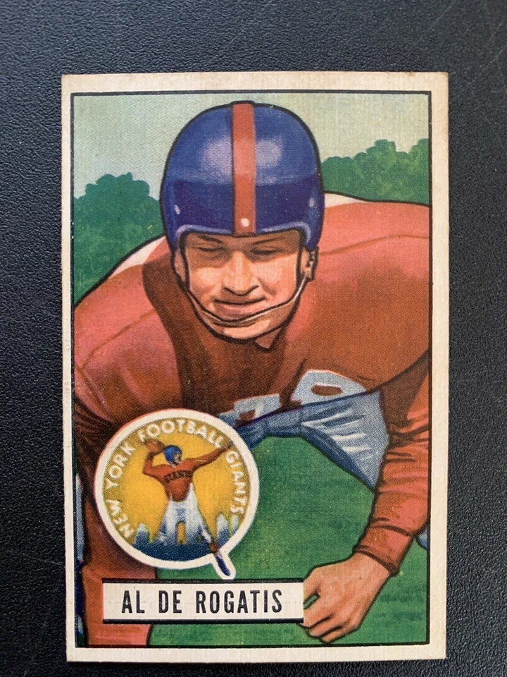 Al De Rogatis 1951 Bowman NFL Card # 55 Giants Ex - Image 1 of 2