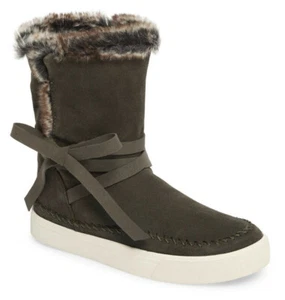 NUEVO TOMS Vista Botas Sin Piel Sin Imitación Forrada Impermeable Gamuza Forestal EE. UU. 7/EUR 37.5 - Imagen 1 de 12