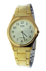 Reloj de pulsera Casio MTP1130N 9BRD redondo para hombre número dorado s acero agua R - Imagen 1 de 7