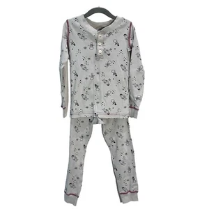Hanna Anderson Youth Unisex 2 Piece Winter Christmas Theme Pajamas Organic Sz 5 - Picture 1 of 6