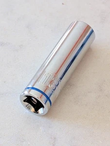 Quinn 3/8 Inch Drive 6 Point Metric Deep Socket(s) Blue Band - PICK YOUR SIZE - Picture 1 of 32
