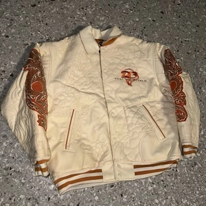 Raw Blue Denim Brand / Nu Realms White Leather Jacket - Picture 1 of 6