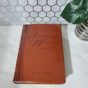 Spiritual Warfare Bible New Kings James Version 1982 Brown Soft Leather Cover - Picture 1 of 19