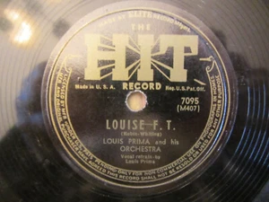 LOUIS PRIMA ORCH.    LOUISE/THERE'S A LOT OF MOONLIGHT BEING WASTED HIT 7095 VG+ - Picture 1 of 4