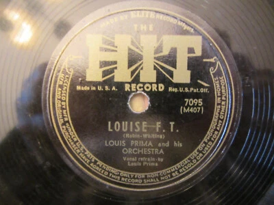LOUIS PRIMA ORCH.    LOUISE/THERE'S A LOT OF MOONLIGHT BEING WASTED HIT 7095 VG+ - Image 1 of 4