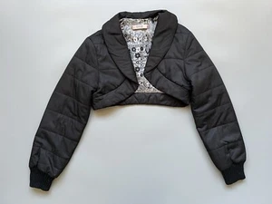 RED VALENTINO Y2K Women Black Cropped Warm Long Sleeved Bolero - Jacket Size 46 - Picture 1 of 6