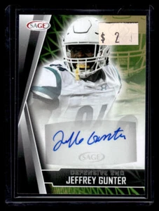 2021 SAGE #A-JG Jeffrey Gunter Black Autograph Mint - Picture 1 of 2