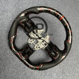 Red Forged Carbon fiber Steering Wheel Fit For Mustang Shelby GT350R 2018-2023 - Bild 1 von 7