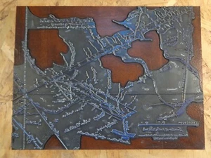 Original Survey of Keokuk Reserve - Historic Iowa Printing Press Block - Picture 1 of 10