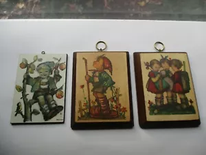 Vintage 3 Hummel Wall Hanging Plaques - Picture 1 of 7