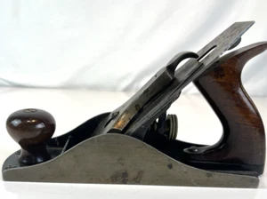 Stanley Wood Plane 4 1/2 Wooden Handle Heavy Sharp Blade Great Condition Crafts - Picture 1 of 17