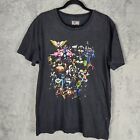 Blizzard Overwatch Mens T Shirt Size Large Black Neon Characters Double Sided