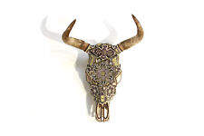 Huichol Mexican fine Art Authentic Cow Skull - Nierika miire II | Beads on wax