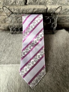 Corbata ROSA Londres púrpura cachemira/violeta estampado 100 % seda - Imagen 1 de 5