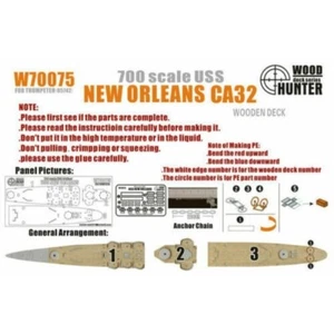 Cubierta de madera Hunter W70075 1/700 USS NEW ORLEANS CA32 PARA TROMPETISTA 05742 - Imagen 1 de 2