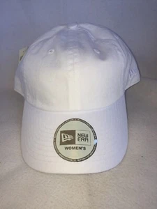 Gorra de béisbol New Era blanca lisa para mujer gorra con tirantes ajustable - Imagen 1 de 4