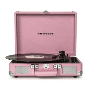 Record Player Bluetooth Suitcase 3-Speed Built-in Stereo Speakers RCA Output New - Picture 1 of 8