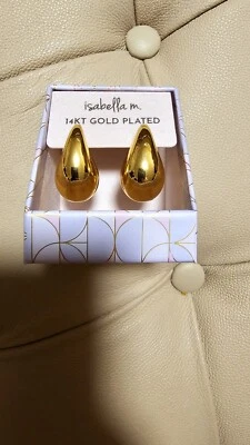 Isabella M 14K Gold Plated Drops Stud Earrings - Image 1 of 3