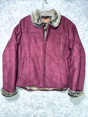 Outback Trading Co Mujer Med Imitación Gamuza Forro Piel Sintética Chaqueta Cremallera Ropa Occidental Foto 1 de 4