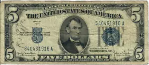 1934D 5$ Silver Certificate - Blue Seal - GNC/JWSy S40461916A - #13586 - Picture 1 of 2