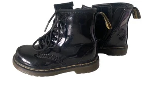 Dr. Martens 1460 T Boots Toddler Sz 7 Black Patent Leather Boot (WORN ONCE) - Picture 1 of 24
