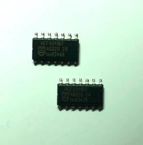 HEF4011BT Quadruple 2-input NAND gate SOIC-14 SMD NXP genuine part x2 pcs - Imagen 1 de 1