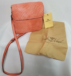 NWT PATRICIA NASH BALLURI BURNT CORAL WAVY WEAVE CROSSBODY HANDBAG $149.00 - Picture 1 of 7