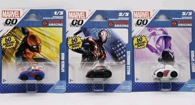 Disney Marvel GO Beyond Amazing Mini Die-CastCars 1-3 Juego Completo Importación *Difícil de Encontrar Foto 1 de 4