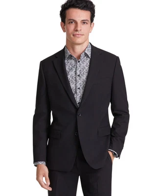 Traje Chaqueta Blazer Tallia Para Hombre Calce Clásico 42 L Negro Sólido Foto 1 de 4