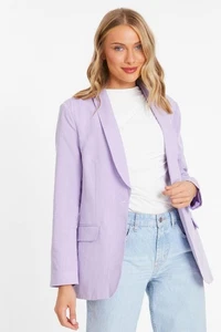 Women's Ruched Sleeve Blazer Collared Casual Formal Lined Jacket Ladies RRP £40 - Picture 1 of 6