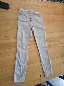 Alice + olivia you look good exposed fly botton Khaki jeans size 25 EXCELLENT Us - Picture 1 of 12