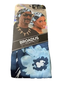 Annie Headwrap Scarf 36X36 Broadus Collection Shante & Snoop Dog Blues - Picture 1 of 2