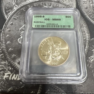 1995-S 50c Olympics Baseball Commemorative Half Dollar ICG  MS69 - Image 1 of 2