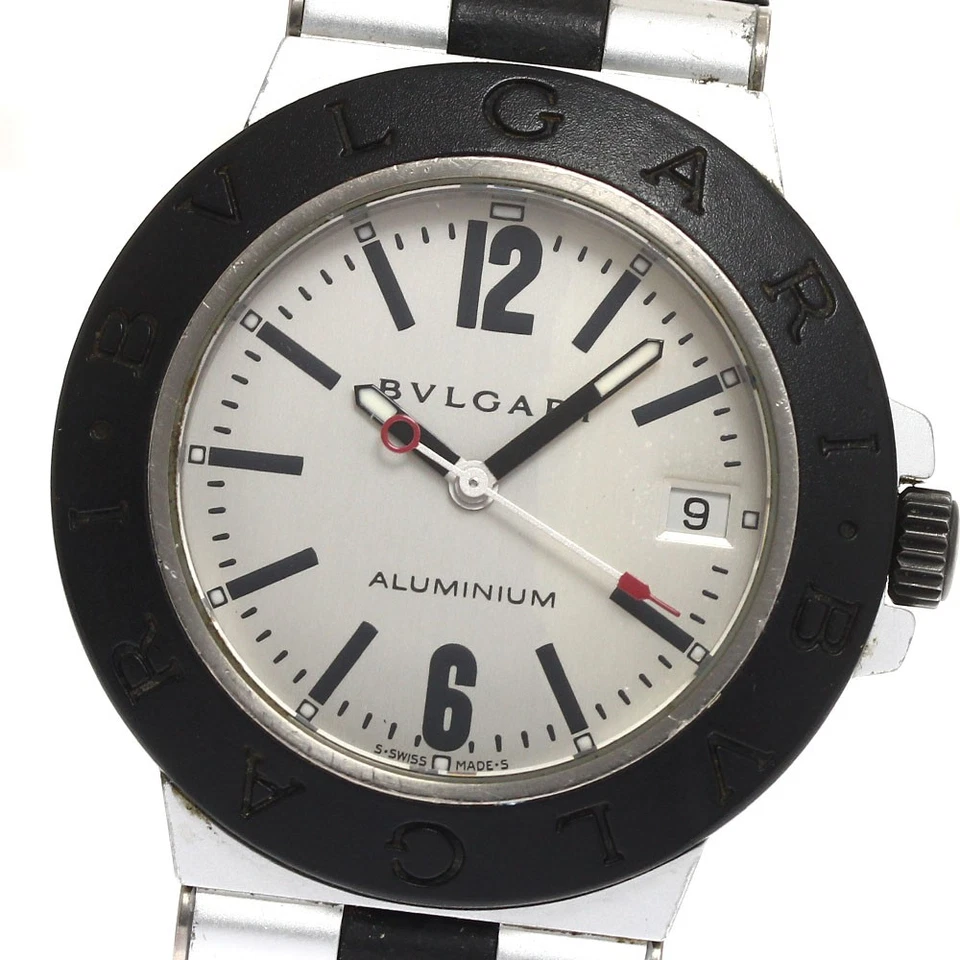 Reloj automático para hombre BVLGARI aluminio AL38TA fecha esfera plateada_874116 Foto 1 de 4