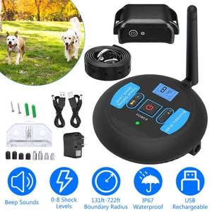 Wireless Electric Dog Fence Pet Containment System Shock Collar Set or Receiver - Picture 1 of 16