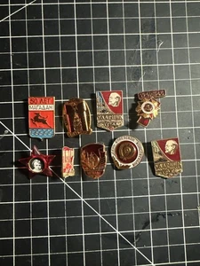 9 Stück Vintage Russische Sowjetunion Pin Sammlung Lot - Bild 1 von 7