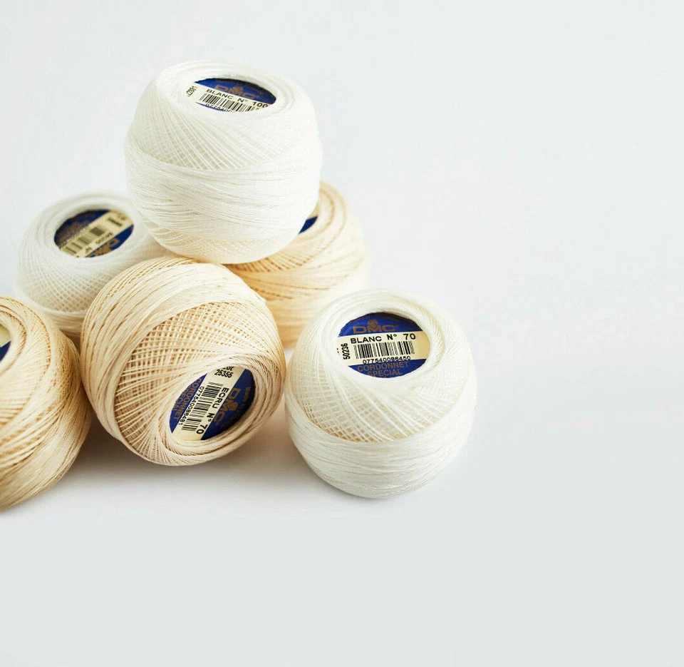 DMC CORDONETTO GOMITOLO 20 Gr. BIANCO ECRÙ Art.151 cotone per uncinetto