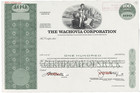 The Wachovia Corporation. Stock Certificate.