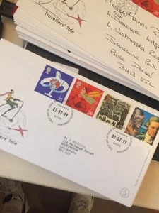 GB FDC FIRST DAY COVER Travellers Tale 1999 2ND FEBRUARY Bureau Postmark WCP - Picture 1 of 3